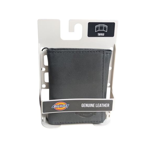 Dickies Genuine Leather Trifold Men's Wallet Black 31DI110007 New Free Shipping - Picture 1 of 7